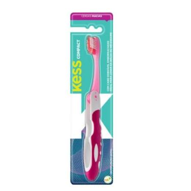 Imagem de Escova Dental Compact Macia Kess Belliz Rosa Cod.2084 - BELLIZ COMPANY