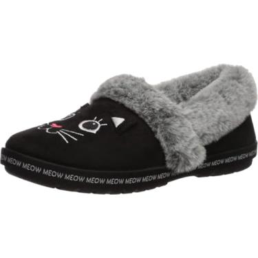Imagem de Skechers Tênis feminino Bobs Too Cozy – Meow pijama, Preto, 8.5