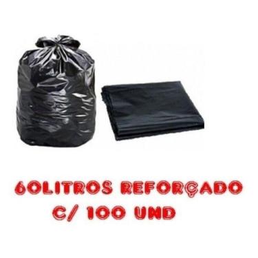 Imagem de Saco De Lixo 60l Preto Reforçado 100 Unidades Fabricante - HIGIPACK