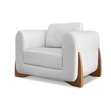 Imagem de Poltrona Estofada Decorada Sala Quarto Escritório Leitura Balenza - Ma