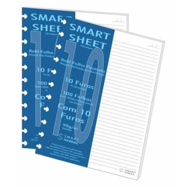 Imagem de Refil Caderno Inteligente 90g 200 Folhas Pautado 10 Furos - Best