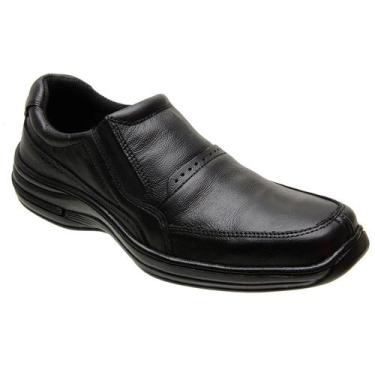 Imagem de Sapato Social Masculino Couro Legítimo Sem Cadarço Super Confortável -
