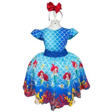 Imagem de Vestido Tematicos Luxo Ariel - Sereia - TEMATICOS DA MISS, 12