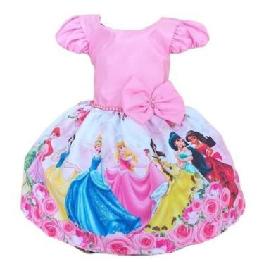 Imagem de Vestido Temático Infantil Festa Princesas Pérola Busto Liso - NALU_KID
