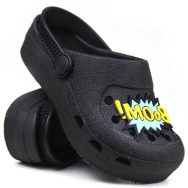 Imagem de Sandália Masculina Babuche Infantil Estrelinha Boom, 25, Preto