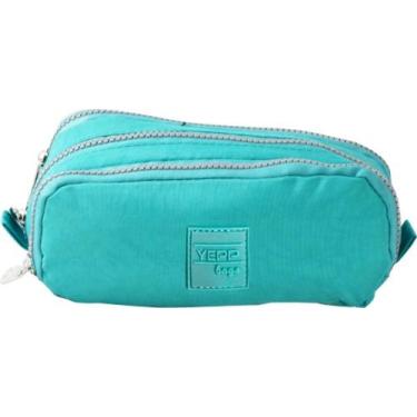Imagem de Estojo Escolar Triplo Nylon Yepp MB13054-E, Verde