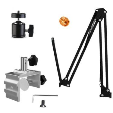 Imagem de Braço Articulado Suporte de Mesa Para Microfone Gravação Podcast - Omn