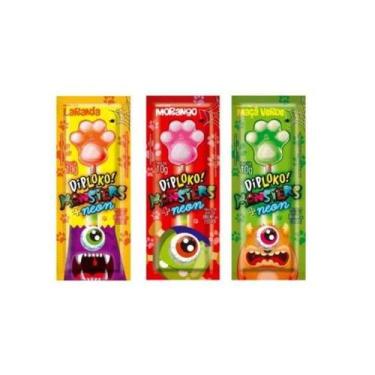 Imagem de Pirulito Dip Loko Neon Formato Patinha Brilha no Escuro - Danilla food