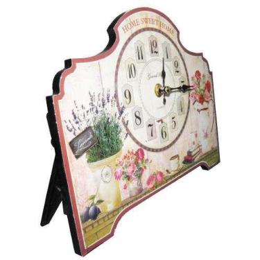 Imagem de Relogio De Mesa Lar Doce Lar Vintage Retro Decoracao Casa (XIN-07) - B