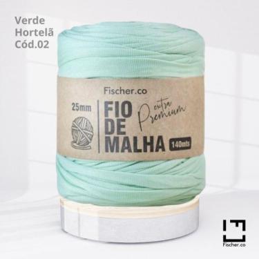 Imagem de Fio de Malha Extra Premium Fischer 25mm Verde Hortelã Cód. 02 - Fische