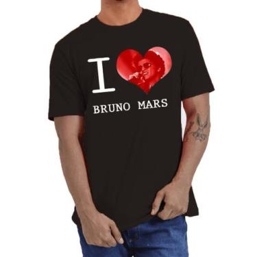 Imagem de Camiseta Masculina I Love Bruno Mars Novidade Camiseta Feminina Baby L