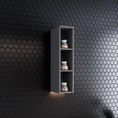 Imagem de Armário Aéreo Nicho De Cozinha 20 Cm Americana Cinza Henn Cinza - MÓVE