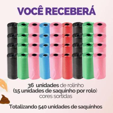 Imagem de Kit Cata Caca Rolinhos C/ 15 Sacos De Lixo Cada Coco Pet Gato E Cachor