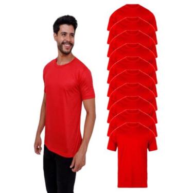 Imagem de Kit 10 Camisetas Lisas Básicas Manga Curta 100% Poliester - Sunset, GG