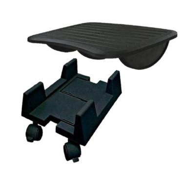 Imagem de Apoio Ergonômico P/ Pés + Suporte Ajustável P/ Gabinete Cpu - Masticmo