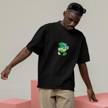 Imagem de Camiseta Techmalhas Oversized Reta Academia Básica Masculina-Masculino