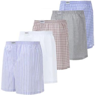 Imagem de Kit 5 Cuecas Samba Canção Presidente 100% Algodão, G, Sortidas