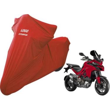 Imagem de Capa Para Moto Ducati Multistrada 950 S 1200 Tecido Helanca - Mz, Verm