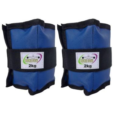 Imagem de Caneleira / Tornozeleira Profissional 2 KG Azul - Exercise Sports