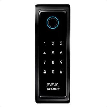 Imagem de Fechadura Digital SL140B Biometria De Sobrepor Preta Papaiz 