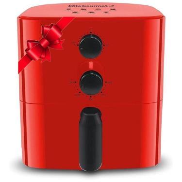 Imagem de Fritadeira Elétrica AirFryer 1L de Capacidade e Desligamento Automático, 700W, 110v, ELITE GOURMET EAF 3218R, Vermelho