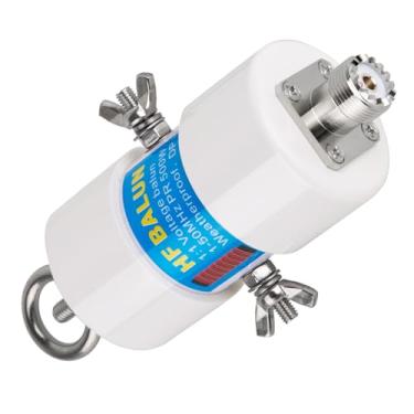 Imagem de Antena Balun HF 1,8-50MHz 500W, 1:1 Voltagem Balun DIY Antena Impermeável para Dipolo Balun Ham Rádio Onda Curta Conversor de Ondas Permanentes com Conector Fêmea UHF