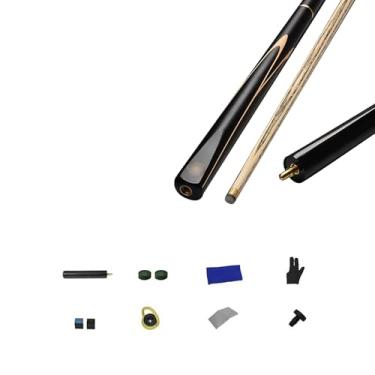 Imagem de Bastão de sinuca de 147 cm, taco de sinuca de madeira de freixo, taco de sinuca profissional para esportes de mesa de sinuca, bar de bilhar de madeira (taco de sinuca + acessórios, 11,5 mm)