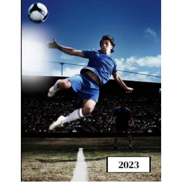 Imagem de 2023: Agenda semainier au format A4 - Année civile (Janvier à Décembre 2023) - Intervalles d'1h (7h-22h) - Contacts, jours fériés, mots de passe, ... - Une semaine sur deux pages