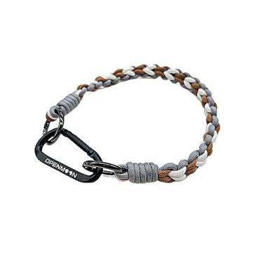 Imagem de OPENMOON Chaveiro de cordão trançado resistente para homens e mulheres chaveiros de corda com clipe para câmera, fotômetro, telêmetro, GoPro e outros equipamentos (4 cores) (cinza)