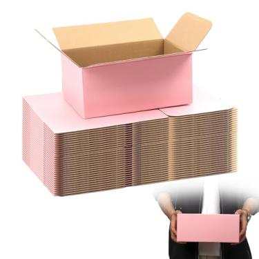 Imagem de FORBFAN Caixas de Remessa Rosa 9X6X4, 30 Caixas de Correio para Embalagem de Pequenas Empresas, Caixas de Papelão Ondulado