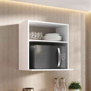 Imagem de Suporte Nicho Dante para Micro-ondas Forno Elétrico Cozinha Branco Branco