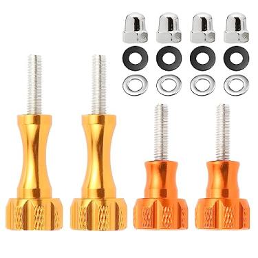 Imagem de 4 parafusos de liga de alumínio para GoPro Hero 11 10 9 8 7 6 5 4 3+, Insta360 ONE X3 X2 X RS R GO 2 e DJI Osmo Action 2 3, parafusos de montagem de câmara padrão (amarelo)