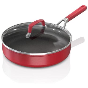 Imagem de Panela para Refogados Antiaderente 3 Litros com Tampa de Vidro, Ninja C20130 Foodi, Vermelha
