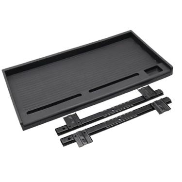 Imagem de Esquirla Sob o computador PC PC Gaveta de teclado Slide Off Platform Substituição Facilmente instale, Black 27mm W Rail