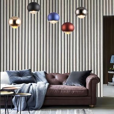 Imagem de mwpqbd Papel de parede nórdico moderno minimalista para TV fundo PVC quarto sala de estar destacar e colar papel de parede 3D imitação de grão de madeira (cinza francês)