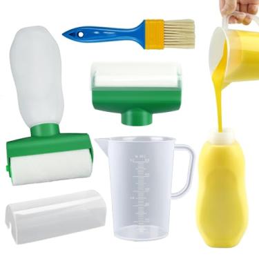 Imagem de TUDUD Ferramenta de pincel de pintura de rolo de remendo de parede Ferramenta de limpeza portátil de reparo de parede Kit de pincel de rolo de tinta recarregável Rolos de pintura para casa, para