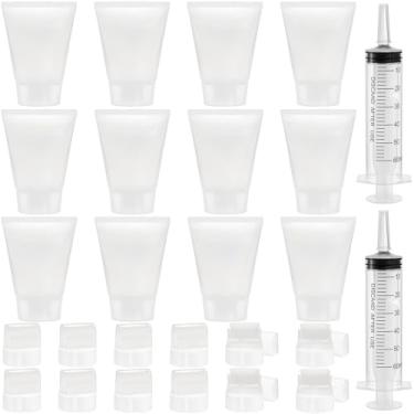 Imagem de Coloch Pacote com 12 pincéis de tinta de retoque com rolo, pincéis de rolo de pintura recarregáveis com seringa kit de ferramentas de reparo de parede, marcador de retoque para parede, madeira, reparo