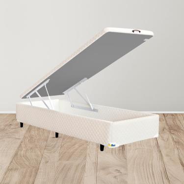 Imagem de Base Box para Colchão King Size MGA Itaflex Universal com Baú e Pistão à Gás, 34x96x203cm - Bege