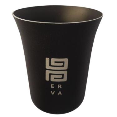 Imagem de Copo Para Tereré de Alumínio Classic Black Erva Mate,  PRETO FOSCO