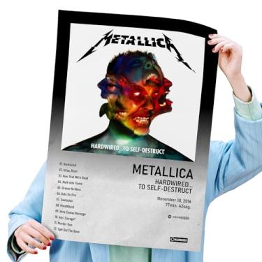 Imagem de Poster Autoadesivo 40x60cm Álbum Hardwired... to Self-Destruct Metallica, heavy metal, Spotify