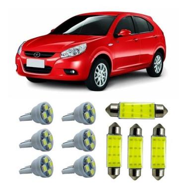 Imagem de Kit Led Interno Externo Jac Motors J3 Ré Teto Placa Farolete