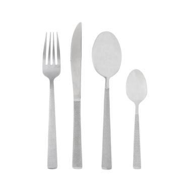 Imagem de Faqueiro Em Inox Santorini Com 16 Peças Lyor Prata