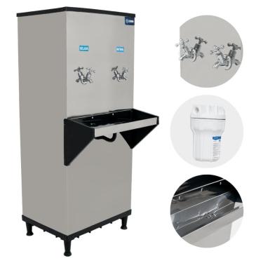 Imagem de Bebedouro Industrial 50 Litros Resfriador De Água 2 Torneiras KX05 Knox