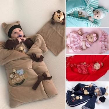 Imagem de Kit saída de maternidade de bebê principe e princesa roupinha em algod