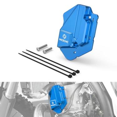 Imagem de NICECNC Blue Left Power Valvula Cover Guard 2T Alumínio compatível com Husqvarna TC125 TC250 TX300 2023-2024, compatível com KTM 125 250 300 SX XC 2023-2024 250 300 EXC XCW 2024