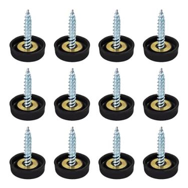 Imagem de AUXBC 12 peças de parafusos de espelho de 3/12.7 cm, tampas de cobertura decorativa, parafusos publicitários de sinalização, pregos de parafusos espelhados, aço inoxidável preto