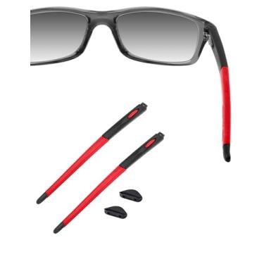 Imagem de HILEEN Hastes pretas de substituição para óculos Oakley Crosslink Pitch OX8037 OX8041 OX8111 OX3226 - Vermelho