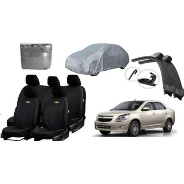 Imagem de Kit Automotivo: Capas de Couro Cobalt + Capa de Cobrir + Limpador de P