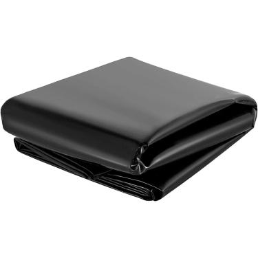 Imagem de Revestimento de lagoa preta à prova d'água 8mx12m Membrana da lagoa de peixes pesados ​​para fontes de riachos e jardins aquáticos Durable 26,2ftx39.3ft Pond de forro, 5mx12m (16,4ftx39.3ft)