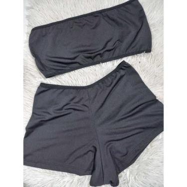 Imagem de Conjunto Neon Cintura Alta Modela Corpo Atacado Top Faixa Sem Bojo - B